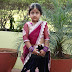 Small Girl in Velvet Half Saree