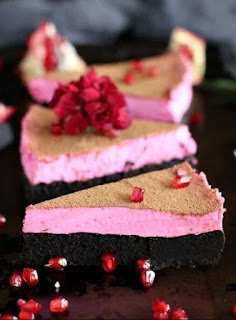 Pomegranate Mousse Brownies