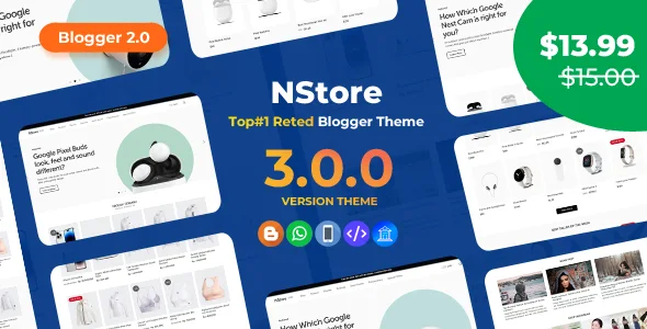 NStores - Minimal Multipurpose Online Store and Blog for Blogger