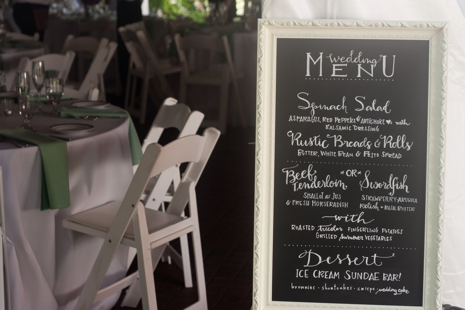 chalkboard wedding decor