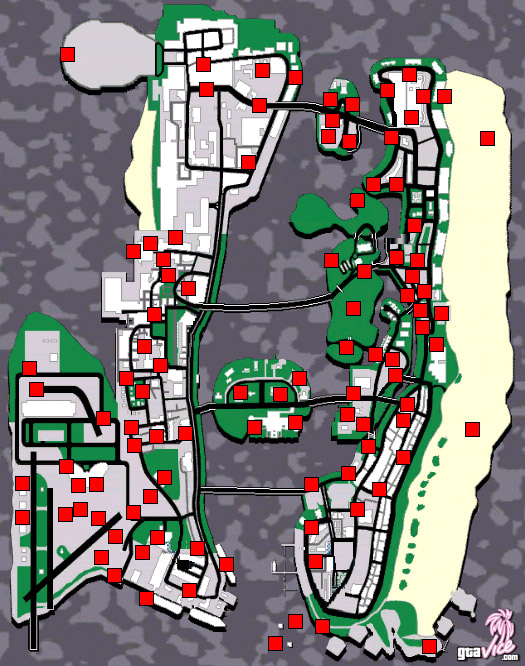 GTA Vice City Hidden Package Map