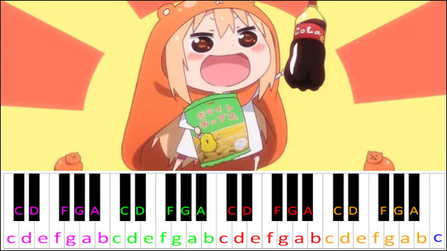 Himouto! Umaru-chan OP (Hard Version) Piano / Keyboard Easy Letter Notes for Beginners