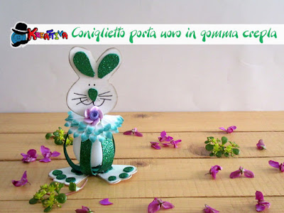 coniglietto in gomma crepla lavoretto per pasqua con bambini