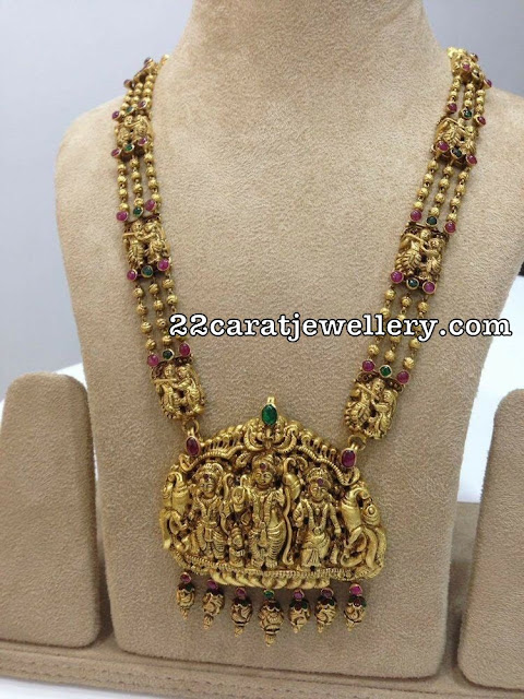 Three Layer Beads Krishna Long Chain