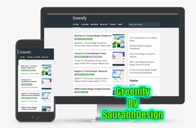 Greenify Premium Blogger Template free Download. Greenify Premium Blogger Template free Download.