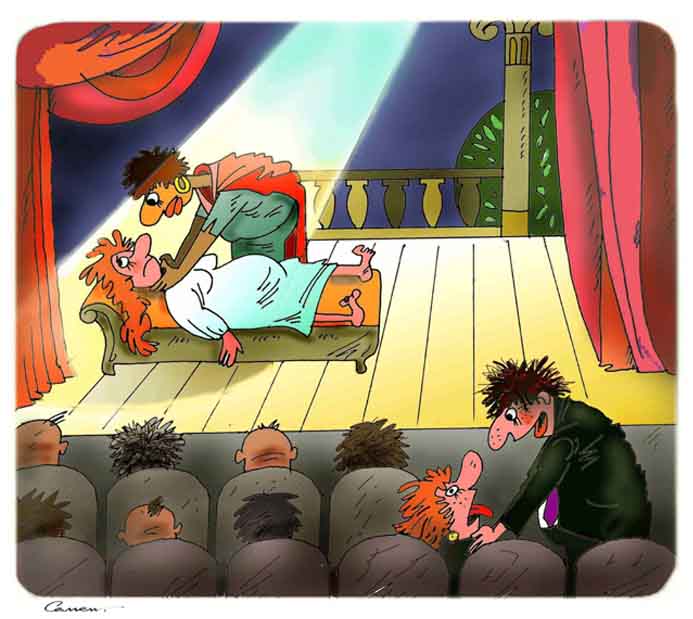 World Theater Day .. Cartoon by Sergei Semendyaev - Ukraine