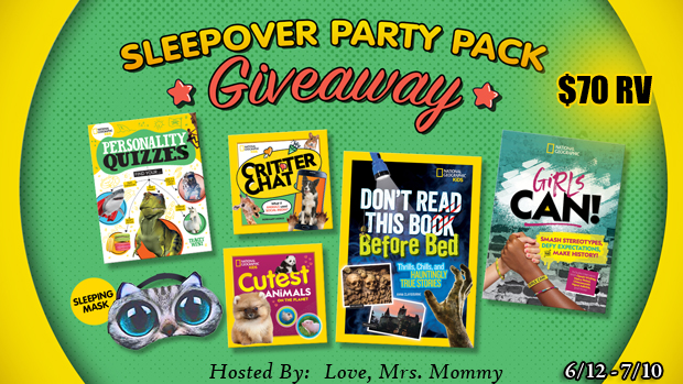 nat geo kids sleepover party, sleepover party pack, nat geo kids learning books