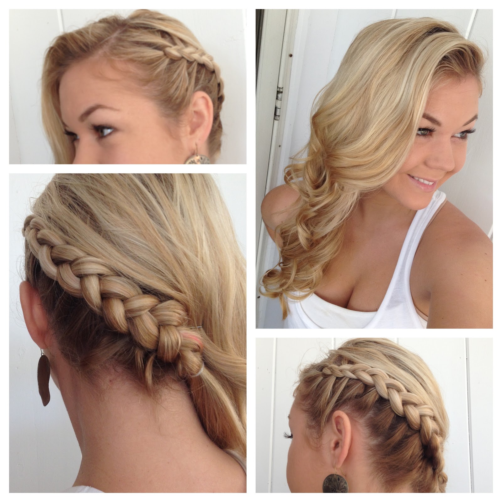 Side braid with Classic Curls