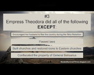 The correct answer is: Encouraged her husband to flee the country during the Nika Rebellion