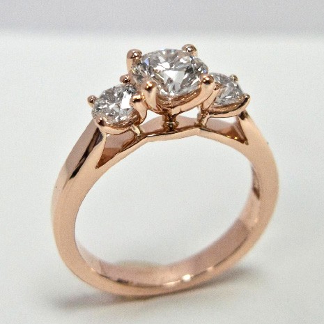  here are some beautiful engagement rings using rose gold a delightful 