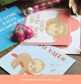 Sloth Valentine Printables @michellepaigeblogs.com