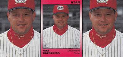 Mike Browning 1990 Columbus Mudcats card