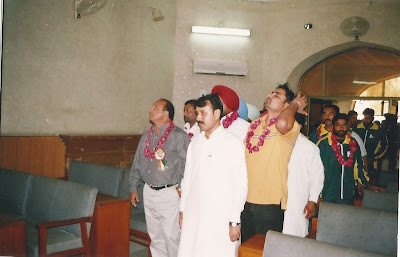 Pakistani Kabaddi team and Officials being welcomed in INDIA