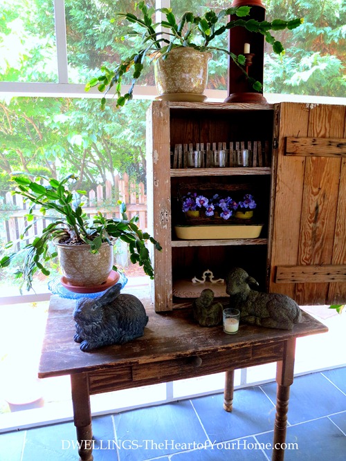 Farmhouse Table & Shelf