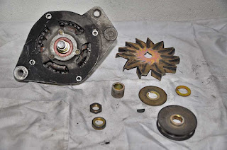 alternador-alternator Valeo 436193 despiece polea-casquillos-chavetas