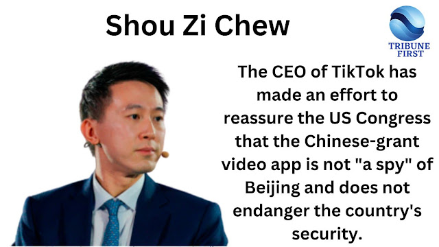TikTok's CEO Shou Zi Chew insists that the video app is not an agent of China.
