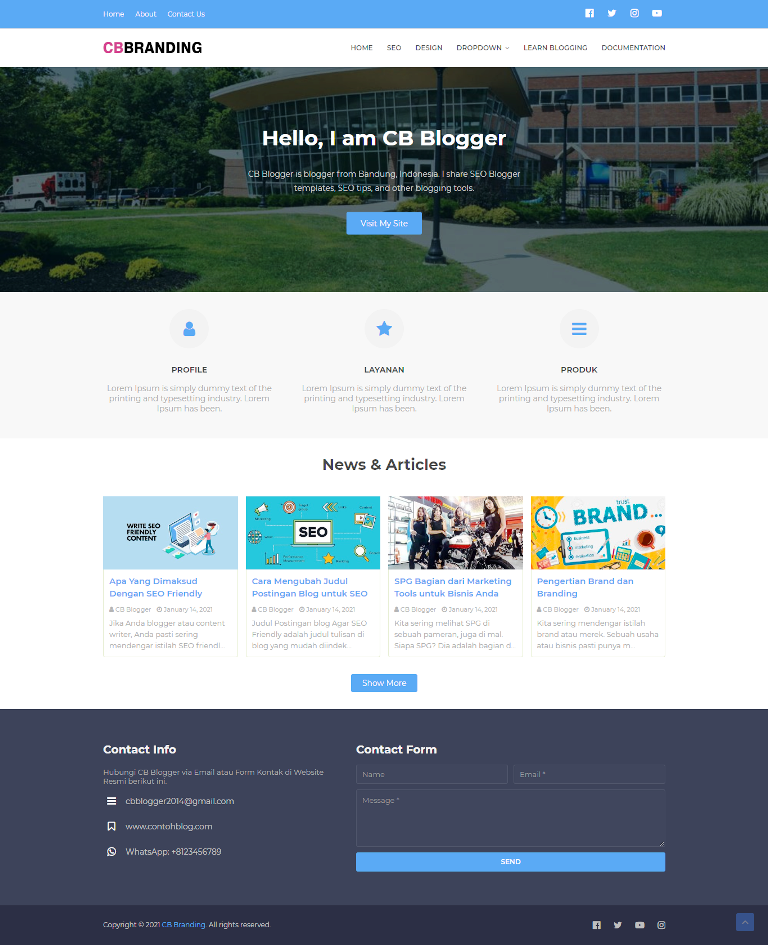 Trend Desain Website Bisnis dan Lembaga » Contoh Blog