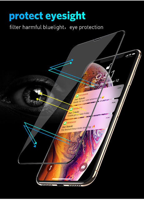 Bakeey 9D Curved Edge Tempered Glass Screen Protector For iPhone XS Max Scratch Resistant Film 