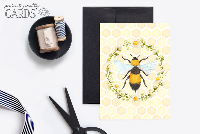 Printable Bee Card