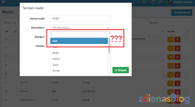 Fungsi Search di select2 Tidak Bekerja di Bootstrap Theme Modal