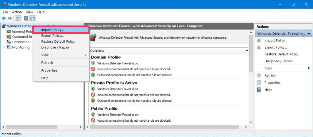 5-import-firewall-policy-windows-10