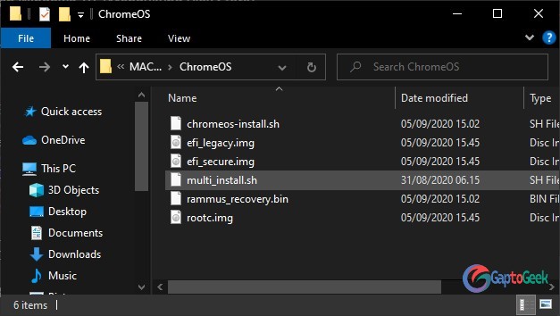 Hasil akhir file Chrome OS | gaptogeek
