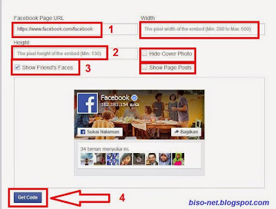 Cara memasang Facebook Page Plugin di Blog