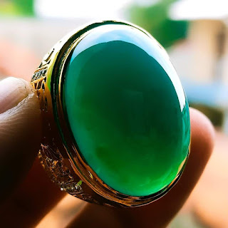 Batu Bacan Doko Large HQ BC068 Body Glossy Super Klimis Ikatan Perak HM