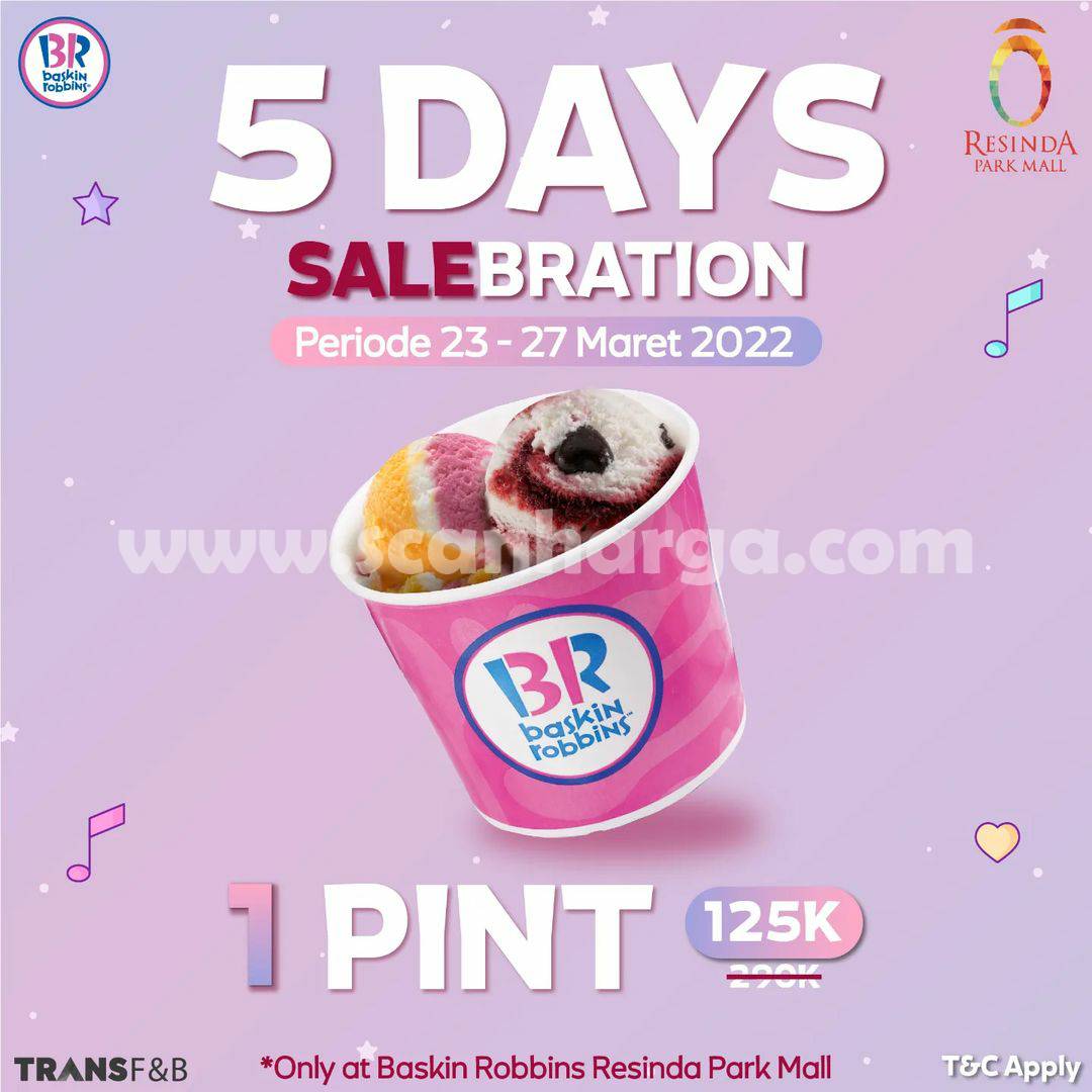 Baskin Robbins Resinda Park Mall Promo 5 Days Salebration