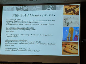 one slide with a sample of grants awarded