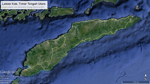 Peta Pulau Timor dan lokasinya yang berbatasan langsung dengan Benua Australia di bagian tenggara kepulauan Indonesia