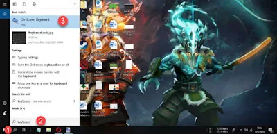 Menampilkan keyboard di layar windows 10
