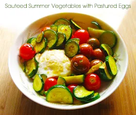 Sauteed Summer Vegetables with Pastured Eggs | www.therisingspoon.com
