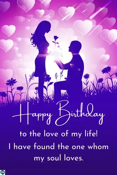 happy birthday to love of my life quotes for her images