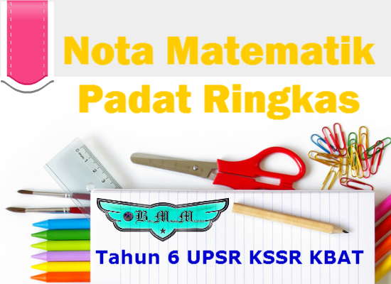 Nota Matematik Padat Ringkas UPSR Tahun 6 KSSR KBAT
