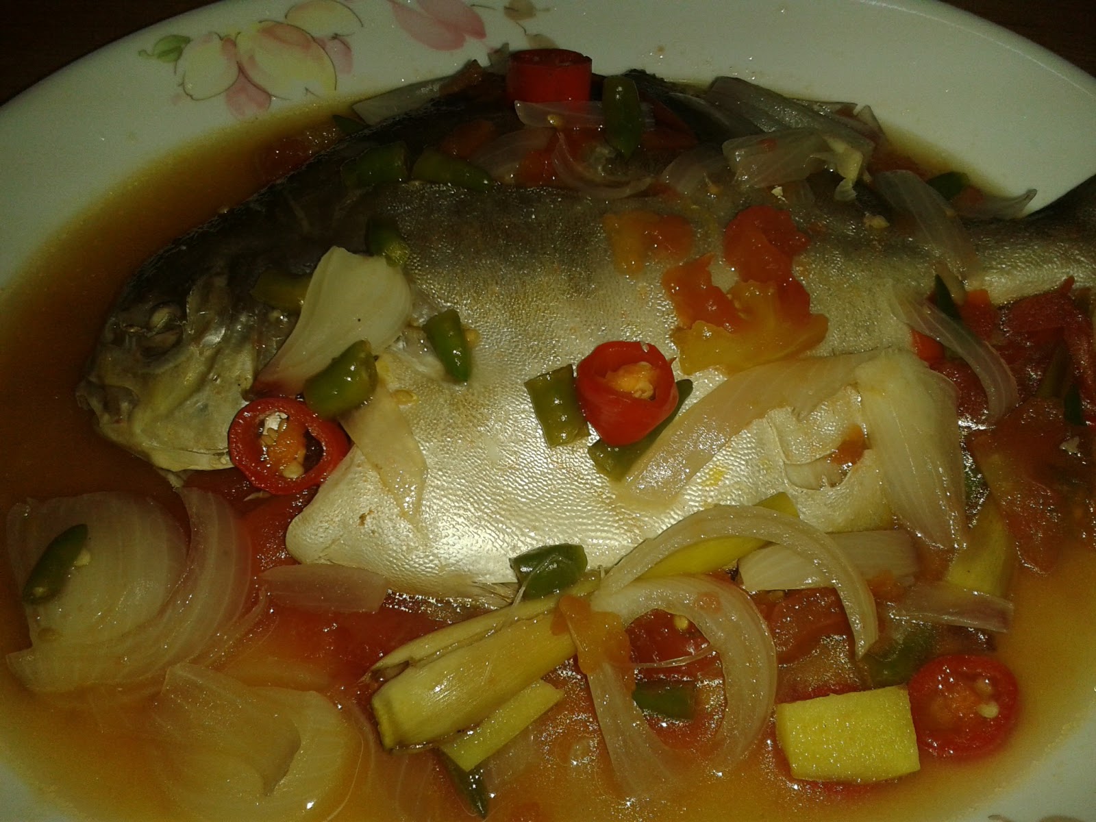 Resepi Ikan Bawal Emas Masak Singgang