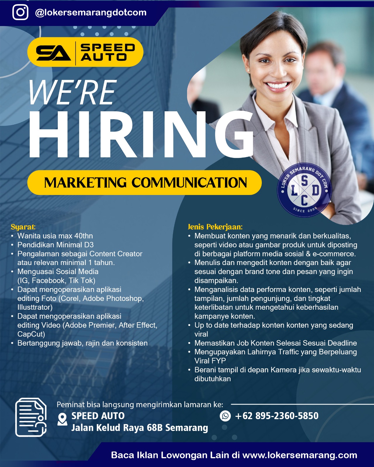 Loker Semarang Update di Speed Auto