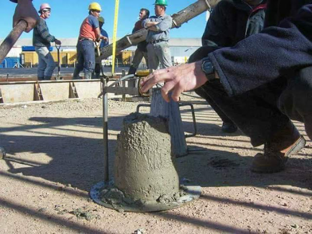 اختبار الهبوط للخرسانة   Concrete slump test