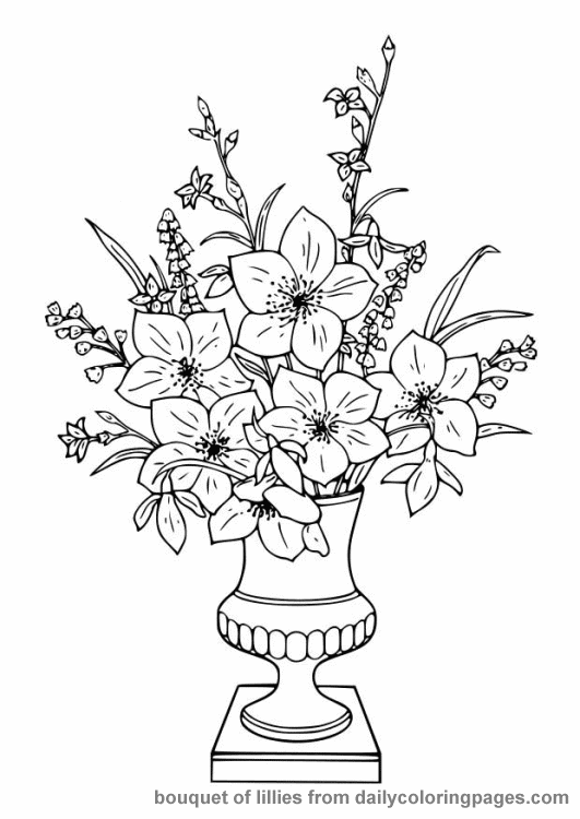 Advanced Flower Coloring Pages title=