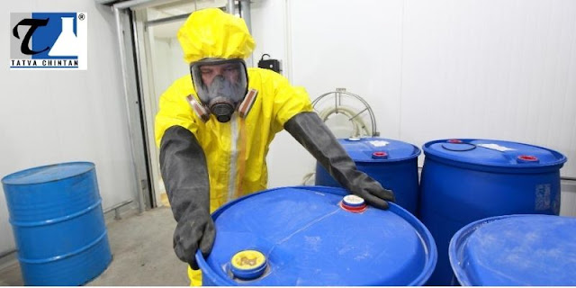 The Workers Must Wear Safety Gears While Handling Chemicals