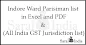 MP SGST Jurisdiction List Indore City in excel
