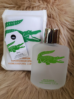 (Qui) 100ml LACOSTE WHITE Perfume with Pouch