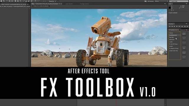 الاضافة FX ToolBox لتعامل مع لوحة التأثيرات الافتر افكت