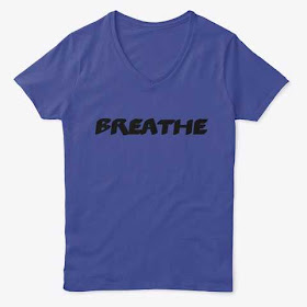 Breathe Women’s Classic V-neck Tee Shirt Navy