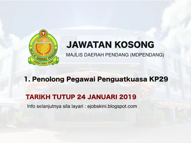 Jawatan Kosong Kedah Januari 2019