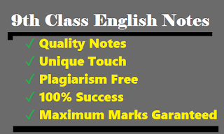 9th Class English Complete Notes