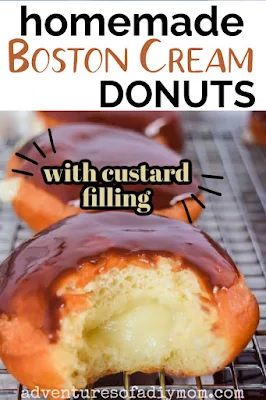 homemade boston cream donuts