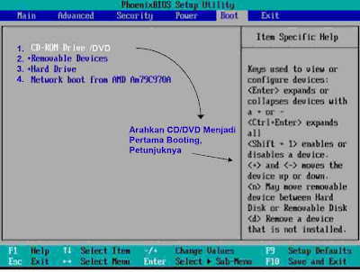 Setup Menu Booting ke CD