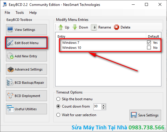 Tạo Dual Boot cho hai hệ điều hành chạy song song