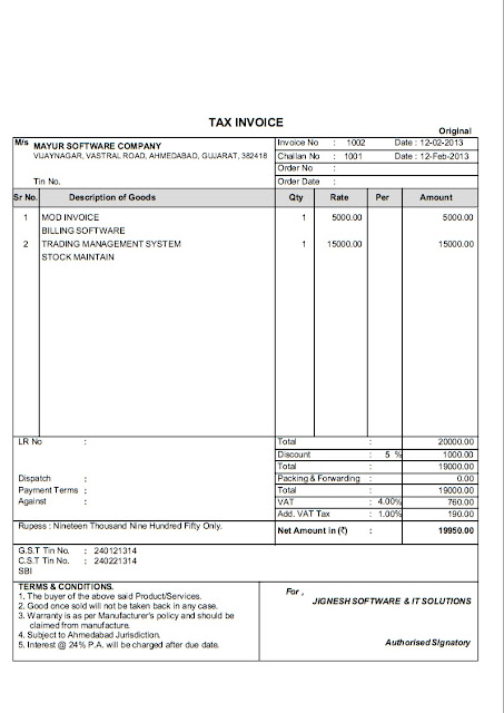 TAX INVOICE - ORIGINAL WITHOUT HEADER-FOOTER